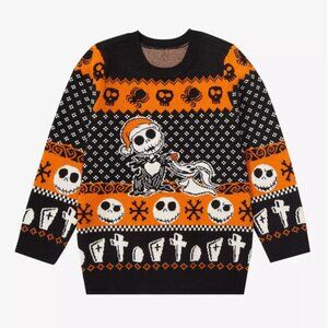 Nightmare Before Christmas Jack Skellington & Zero Patterned Toddler Sweater